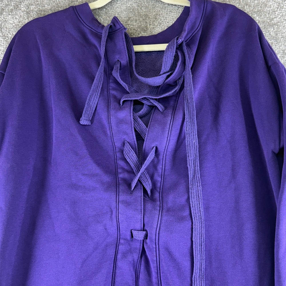Fabletics Long Sleeve Sweatshirt Sweater Purple Womens S Athletic Active Women S - Picture 5 of 6